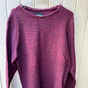 Pacsun Maroon Long Sleeve Sweater with a Drop Cut Bottom Size Medium.